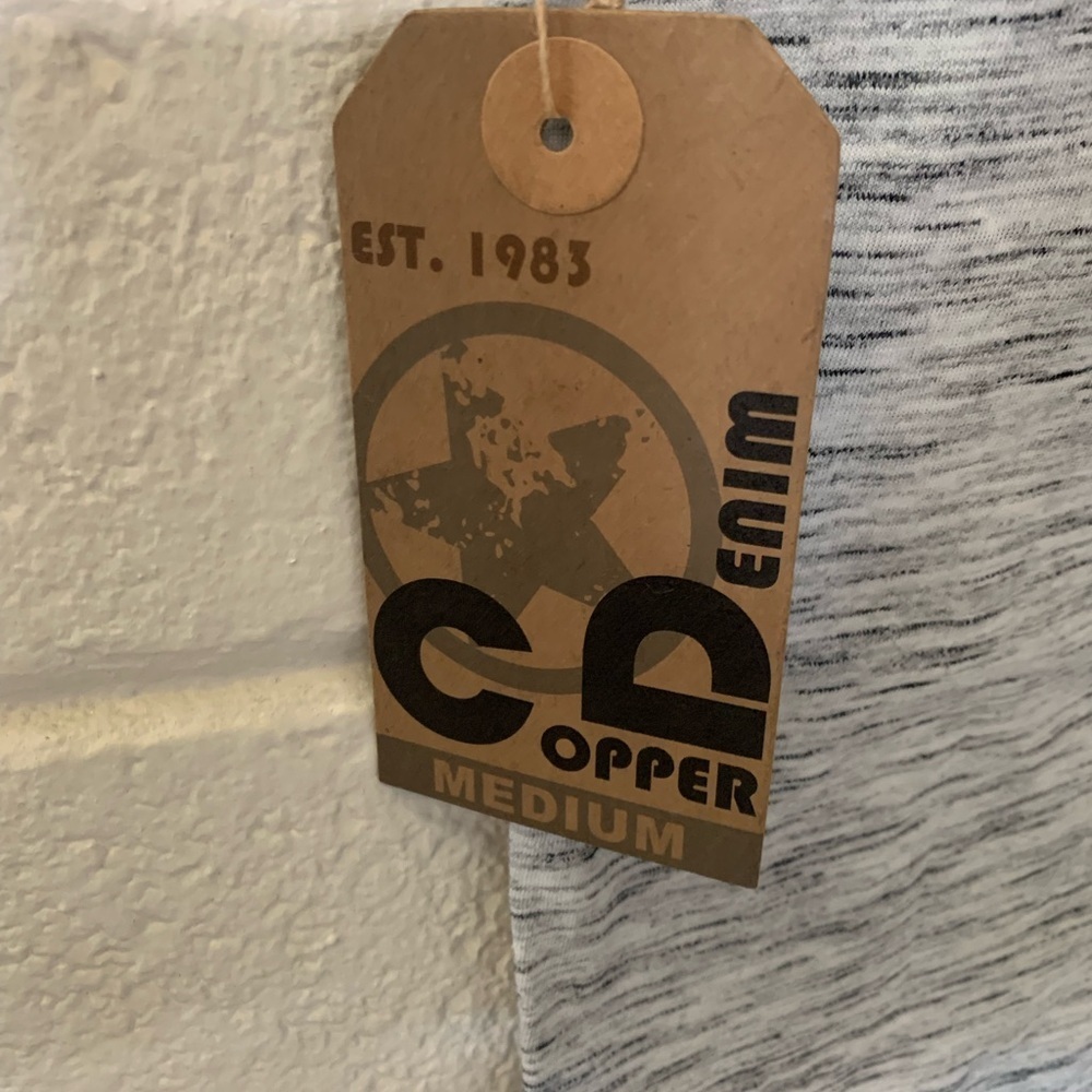 Gray and Teal Short Sleeve Henley Shirt - Picture 2 of 6